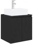 vidaXL Wandmontierte Waschtisch Schwarz 49,5 x 41 x 62,5 cm