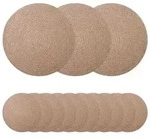 vidaXL Jute-Untersetzer 50 pcs Natur &Oslash; 30 cm 100% Tossa-Jute