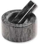 KESPER | M&ouml;rser, Material: Marmor, Ma&szlig;e: &Oslash; 13 cm/H&ouml;he: 8 cm, Farbe: Dunkelgrau 