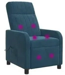 vidaXL Massage Relaxsessel Blau Samt (V)