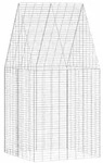 vidaXL Hasenk&auml;fig Silber 100 x 100 x 210 cm Verzinkter Stahl