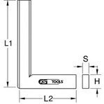 KS Tools 300.0259 Flachwinkel nach DIN 875/2, 300mm