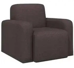 vidaXL Sessel Dunkelbraun Stoff