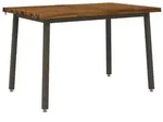 vidaXL 90 x 55 x 75 cm Massivholz Akazie Natur und Kaffee Rechteckig