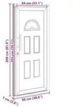 vidaXL Vordert&uuml;r Anthrazit 98 x 208 cm PVC