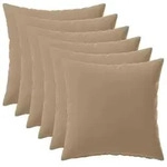 vidaXL Kissenbezug 6 stk. HEERLEN Taupe 35 x 35 cm Polyester