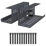 vidaXL Unter dem Schreibtisch Kabelmanagement Tray 2 Stk. Anthrazit