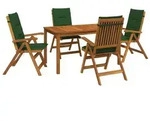 vidaXL 5-Piece Garden Dining Set Natur Massivholz Akazie