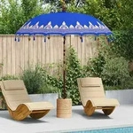 vidaXL Balinesischer Sonnenschirm 260 Blau 210-220 cm