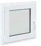 vidaXL Kellerfenster RISOR 60 x 60 cm PVC und Glas Wei&szlig;