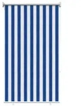 vidaXL Au&szlig;enrollo 90% UV-Block Blau-wei&szlig; gestreift 80 x 140 cm HDPE