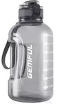 2 Liter Sport Trinkflasche mit Zeitmarkierung und Griff