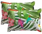 vidaXL Kissenbezug 2 stk. HOUTEN Schwarz 30 x 50 cm Polyester