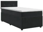 vidaXL Boxspringbett mit Matratze Schwarz 80 x 200 cm Samt