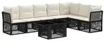 vidaXL Gartensofa-set 8 stk. Schwarz Poly-Rattan