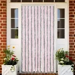vidaXL Fliegenvorhang Silbergrau und Rosa 90x200 cm Chenille