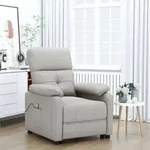 vidaXL Massagesessel Taupe Stoff