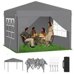 LZQ Premium Pop-Up Pavillon 3&times;3 m mit One-Touch Lift, Faltpavillon...