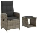 vidaXL Garten-Lounge-Set 2 stk. Grau und Dunkelgrau