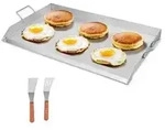 VEVOR Grillplatte Grillpfanne Edelstahl universelle rechteckige Platte (910 x...