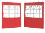 vidaXL Party Zelt Seitenteil 2 pcs 200 x 195 cm Rot PE und Stahl