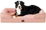 Hundebett Orthop&auml;disches Memory Foam Foam L 132 x B 104 x H 20 cm Rosa