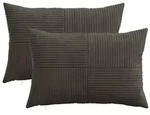 vidaXL Kissenbezug 2 pcs ALMELO Anthrazit 50 x 80 cm Cord