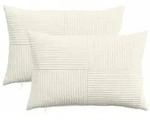 vidaXL Kissenbezug 2 pcs ALMELO Creme 30 x 50 cm Cord