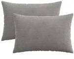 vidaXL Kissenbezug 2 pcs HEERLEN Hellgrau 50 x 70 cm Cord