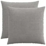 vidaXL Kissenbezug 2 pcs HEERLEN Hellgrau 60 x 60 cm Cord