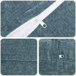 vidaXL Kissenbezug 2 pcs HEERLEN Blau &Oslash; 60 cm Chenille-Stoff