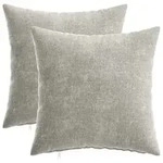 vidaXL Kissenbezug 2 pcs HEERLEN Hellgrau 40 x 40 cm Chenille-Stoff