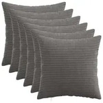 vidaXL Kissenbezug 6 pcs HEERLEN Dunkelgrau 35 x 35 cm Cord