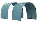 vidaXL Bettunnel 2 pcs Himmelblau 211 x 67,5 x 2 cm Polyester