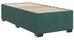 vidaXL Boxspringbett mit Matratze Dunkelgr&uuml;n 90 x 190 cm Samt