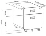 LogiLink Rollcontainer, 2 Sch&uuml;be, schwarz