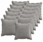 vidaXL Kissenbezug 12 stk. HOUTEN Hellgrau 45 x 45 cm Cord