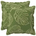 vidaXL Kissenbezug 2 stk. HOUTEN Blattdesign 50 x 50 cm Polyester