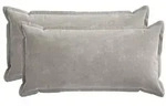 vidaXL Kissenbezug 2 pcs HOUTEN Hellgrau 40 x 80 cm Chenille-Stoff