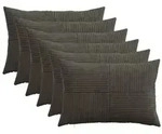 vidaXL Kissenbezug 6 pcs ALMELO Anthrazit 50 x 80 cm Cord