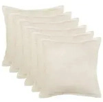 vidaXL Kissenbezug 6 pcs HOUTEN Creme 50 x 50 cm Boucl&eacute;