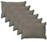 vidaXL Kissenbezug 6 pcs HOUTEN Hellgrau 50 x 70 cm Samt