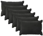 vidaXL Kissenbezug 6 pcs HOUTEN Schwarz 50 x 70 cm Samt