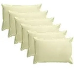 vidaXL Kissenbezug 6 stk. HOUTEN Creme 50 x 75 cm Polyester