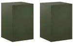 vidaXL Pflanzenst&auml;nder 2 pcs Olivgr&uuml;n 40 x 40 x 60 cm Stahl