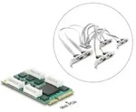 95283 - Delock Mini PCIe I/O full size Karte zu 8 x Seriell RS-232 DB9 mit Standard