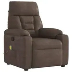 vidaXL Massagesessel Braun Mikrofasergewebe