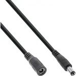 InLine&reg; DC Verl&auml;ngerungskabel, DC Stecker/Buchse 5,5x2,5mm, AWG 18, schwarz 3m
