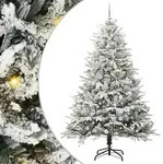vidaXL K&uuml;nstlicher vorbeleuchteter Weihnachtsbaum mit Kugelset Gr&uuml;n