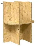 vidaXL Terrarienbasis mit Regal Braun 40 x 40 x 50 cm OSB